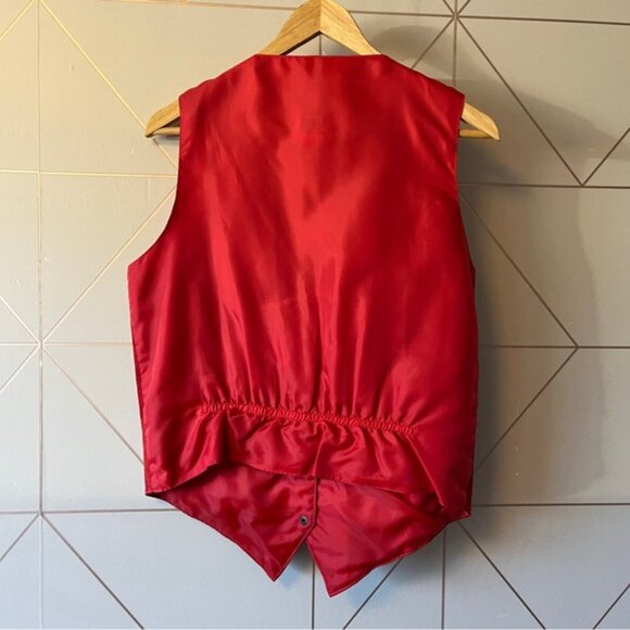 Vintage Suzy J Suede Leather Red Vest - Picture 3 of 5